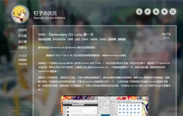 Clearision – 簡潔清新自適應單欄 WordPress 主題