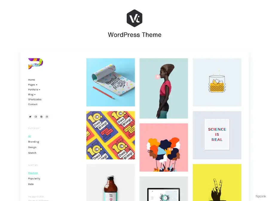 Paragon - 面向自由職業(yè)者和代理商的多彩投資組合wordpress主題