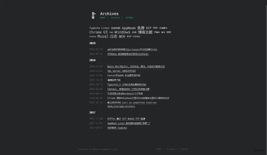 Cactus - 响应式优雅的Typecho主题