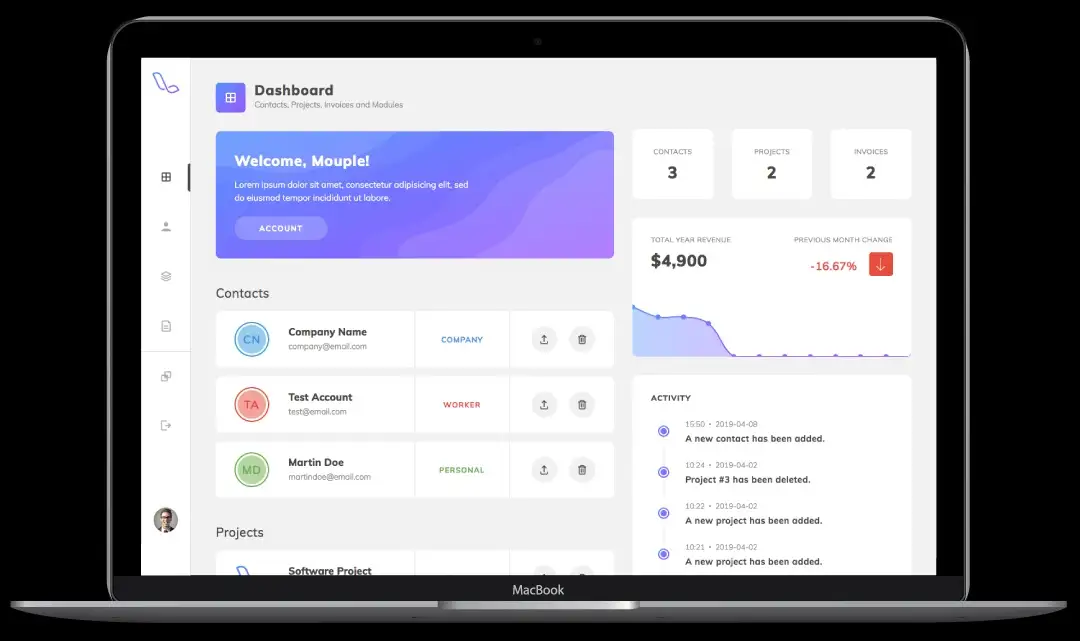 Luxx - 客戶，發(fā)票和項(xiàng)目管理系統(tǒng)