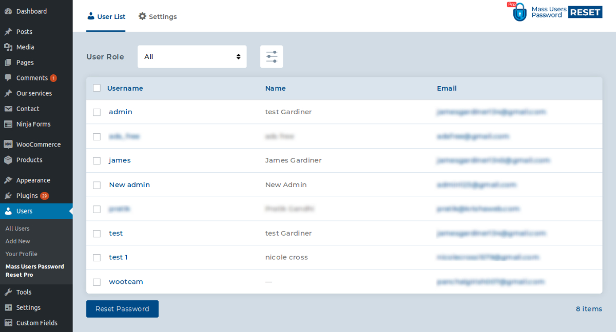 大眾用戶密碼重置專業版