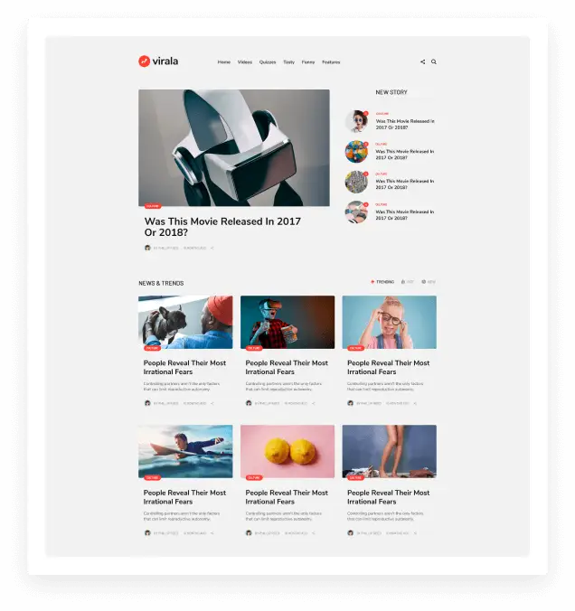 Virala - 極具感染力的WordPress雜志主題