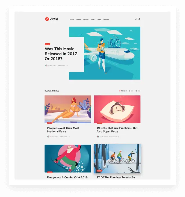 Virala - 極具感染力的WordPress雜志主題