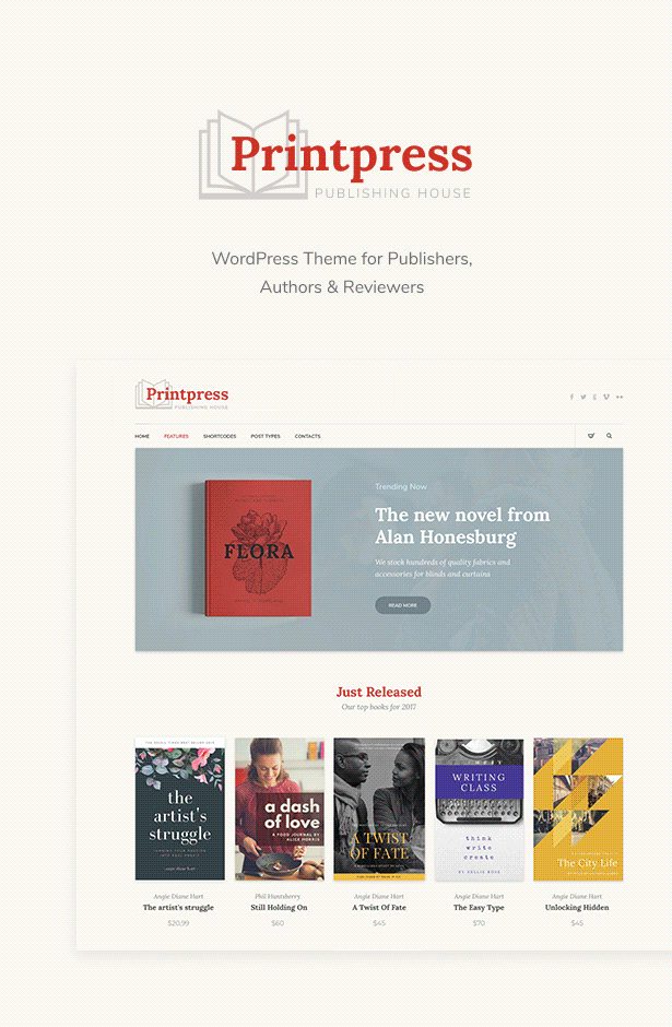 Printpress - 圖書出版WordPress主題