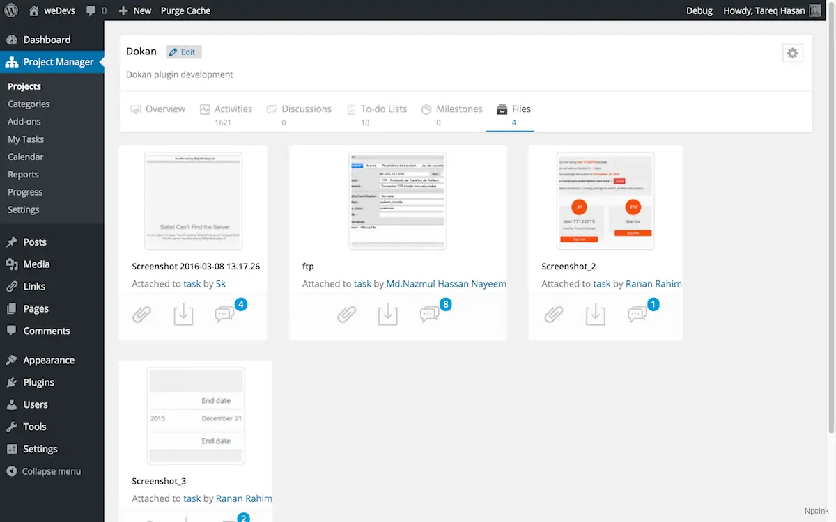 WordPress Project Manager - 簡單而強大的開源項目管理工具