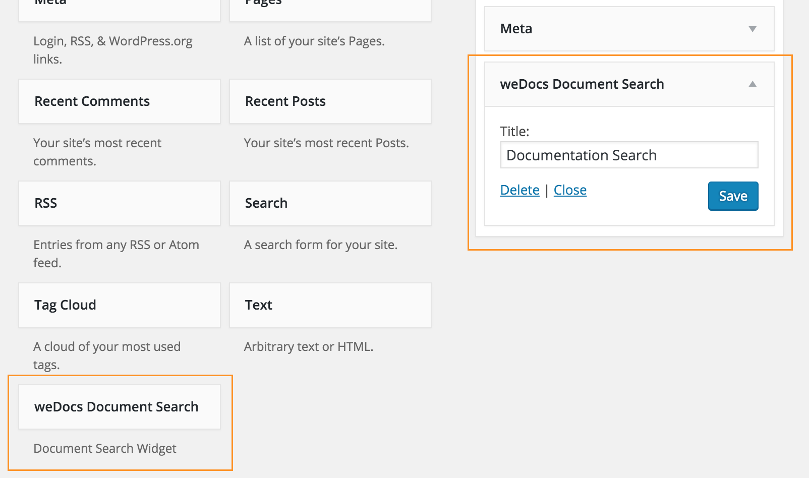 weDocs - 文檔目錄WordPress插件