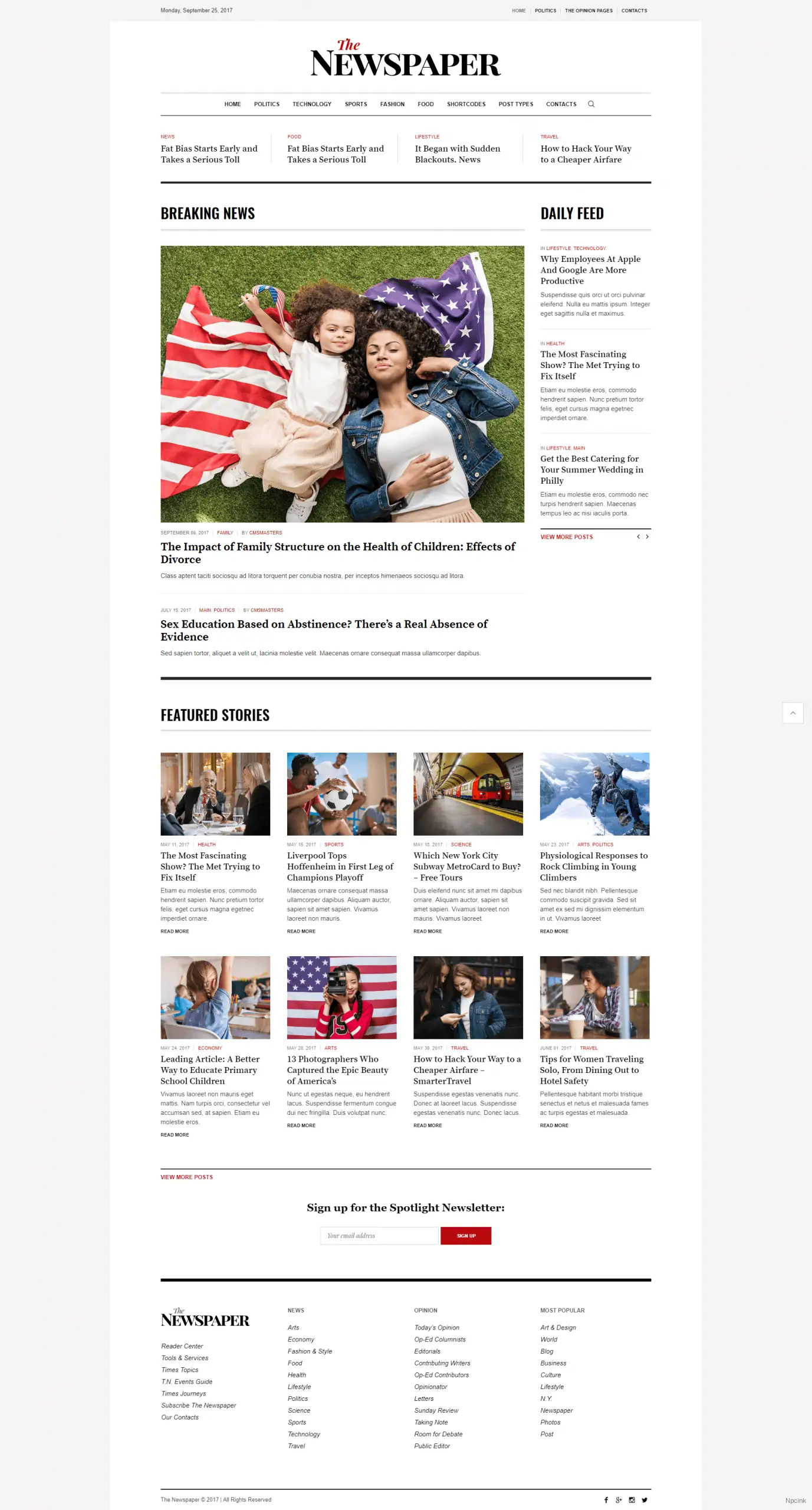 Newspaper - 报纸/杂志社论WordPress主题