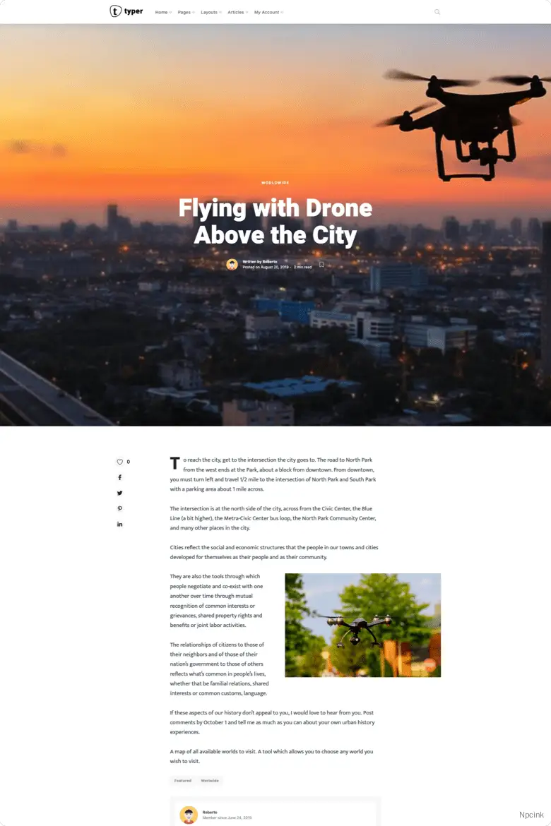 Typer - 驚人的博客和多作者發(fā)布主題