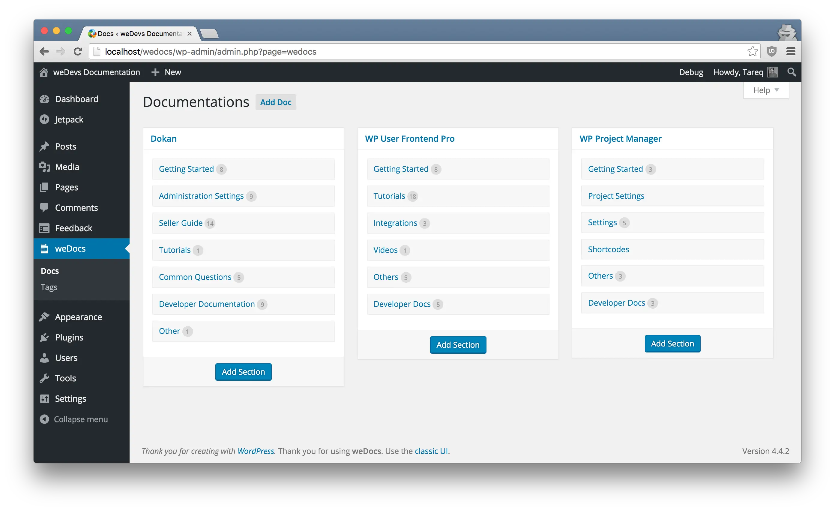 weDocs - 文檔目錄WordPress插件