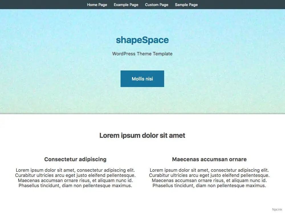 shapeSpace - WordPress主題模板