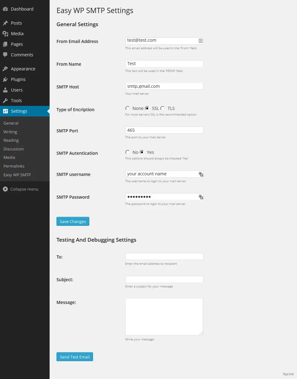Easy WP SMTP - smtp邮件WordPress插件