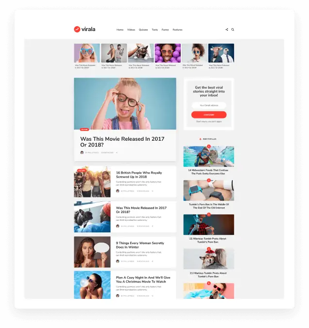 Virala - 極具感染力的WordPress雜志主題