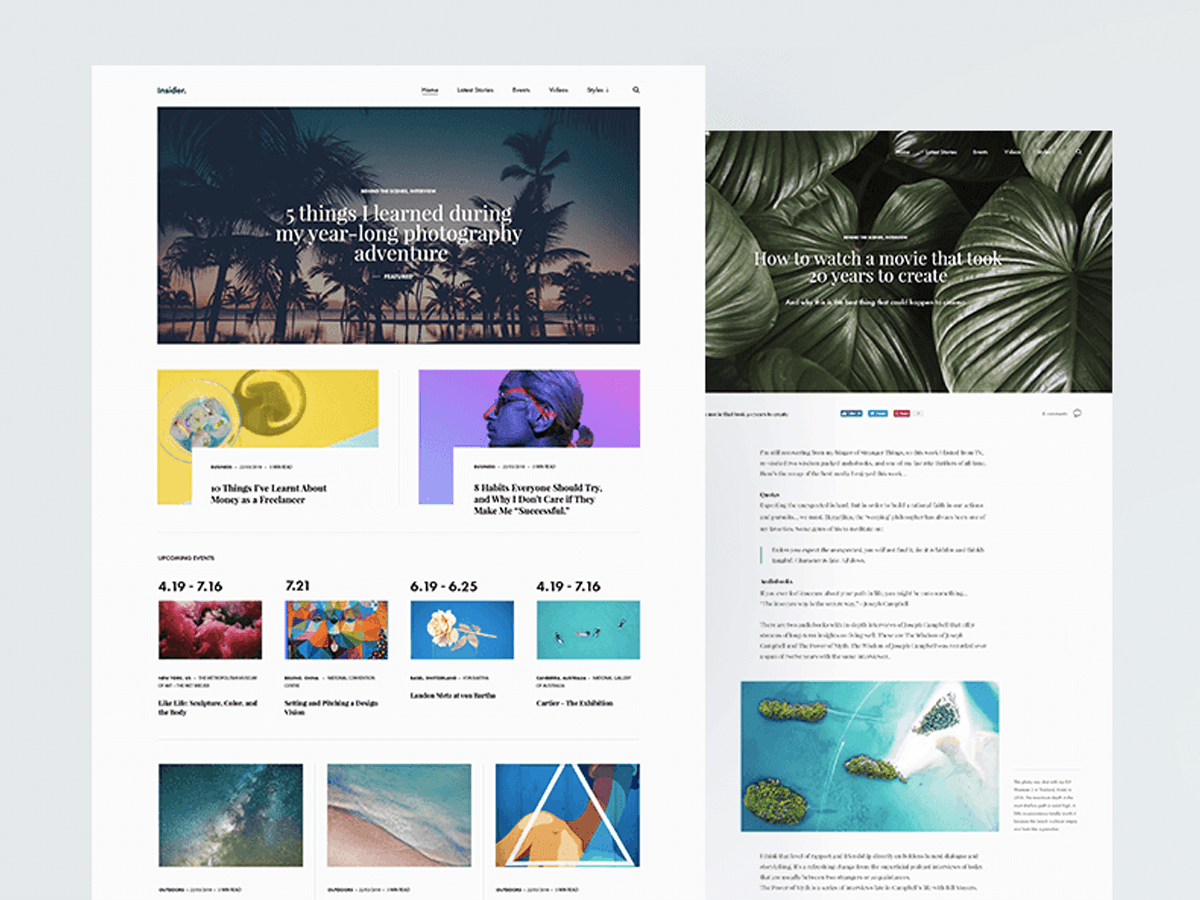 Insider - 當代雜志和博客WordPress主題