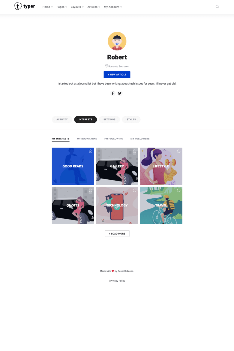 Typer - 驚人的博客和多作者發(fā)布主題