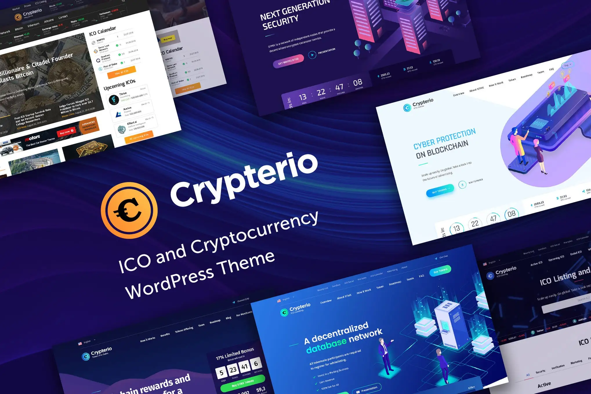 Cryptico ICO - 加密登陆和加密货币WordPress主题