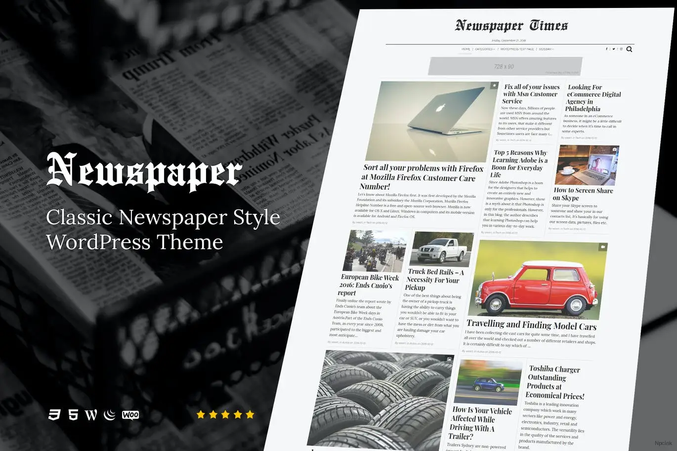 Newspaper - 报纸/杂志社论WordPress主题