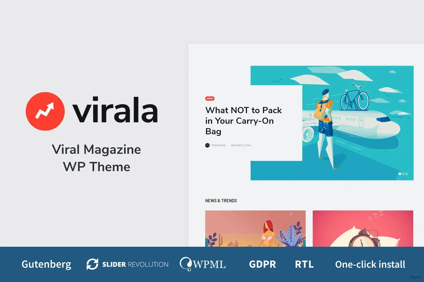 Virala - 极具感染力的WordPress杂志主题