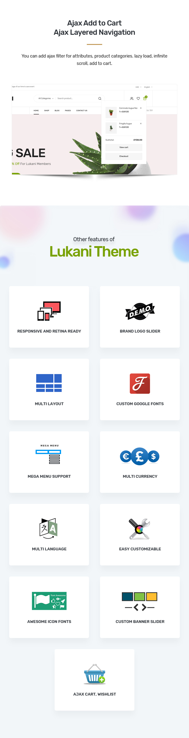 Lukani - WooCommerce WordPress的植物商店主題