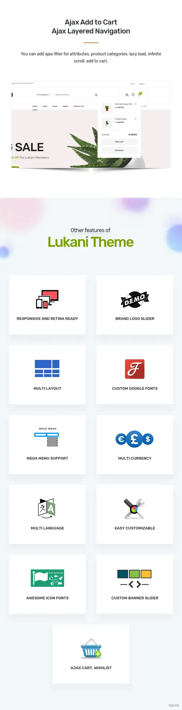 Lukani - WooCommerce WordPress的植物商店主題