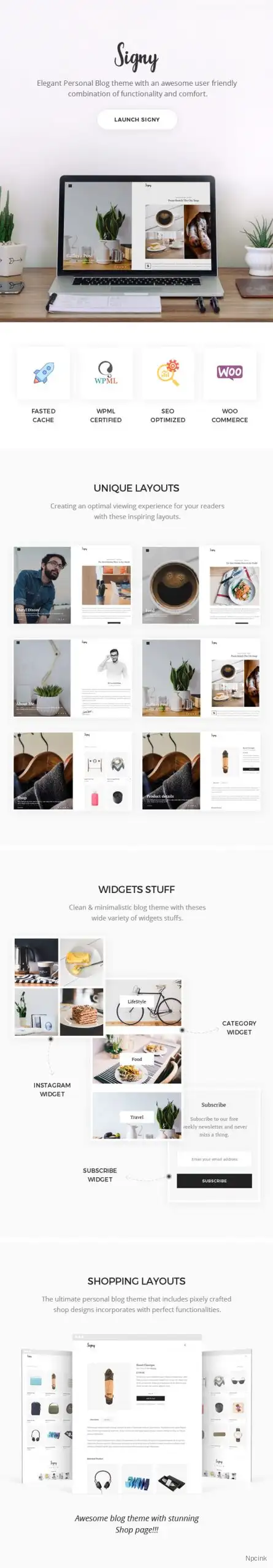 Signy - 個人博客WordPress主題