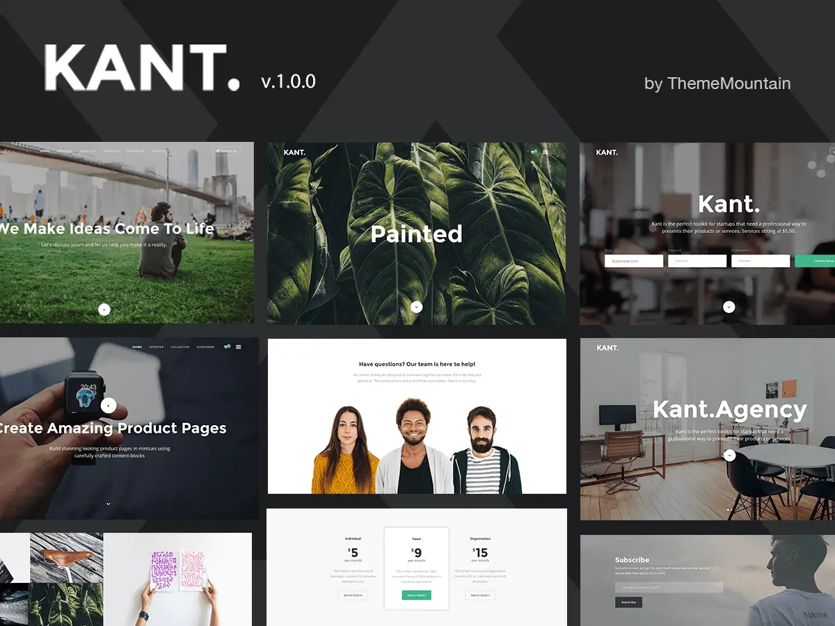 Kant - 適用于初創企業和自由職業者的多功能模板