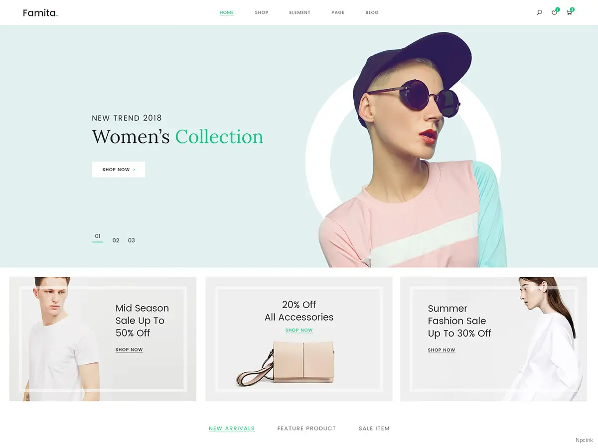 Famita - 极简主义的WooCommerce WordPress主题
