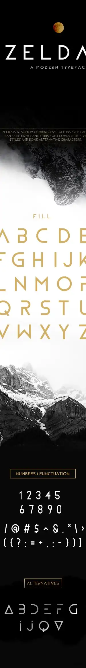 ZELDA字體(填充)