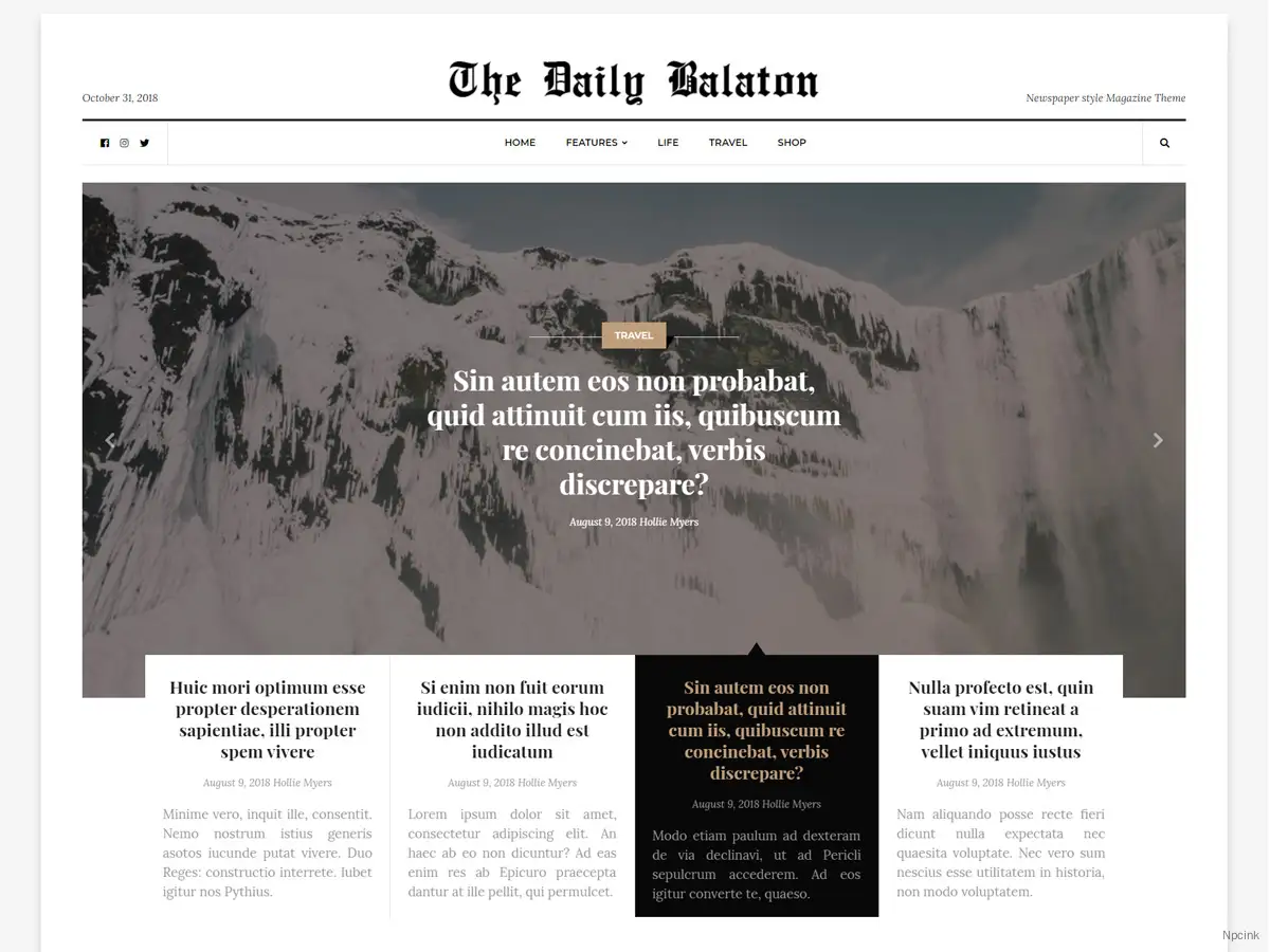 Balaton - 报纸风格杂志WordPress主题
