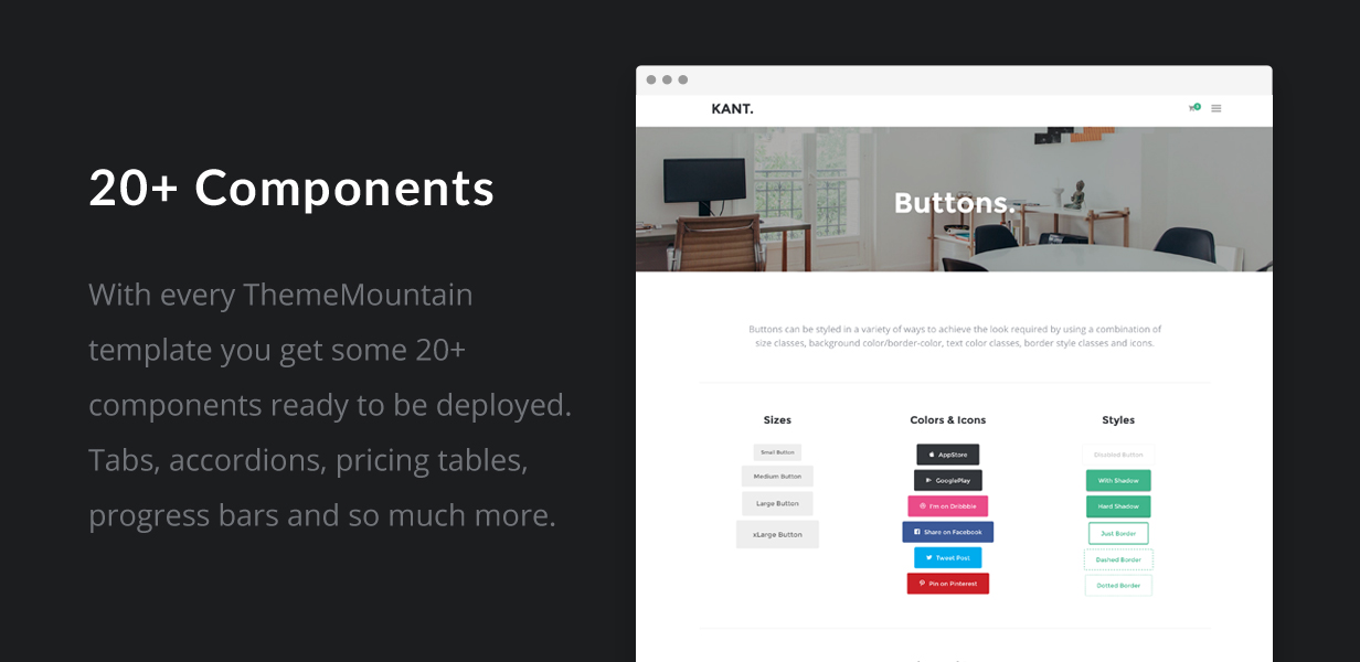 Kant - 適用于初創企業和自由職業者的多功能模板