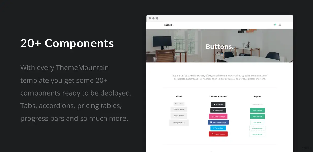 Kant - 適用于初創企業和自由職業者的多功能模板