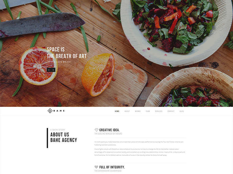 Bahe – 自適應(yīng)一頁(yè)組合wordpress主題