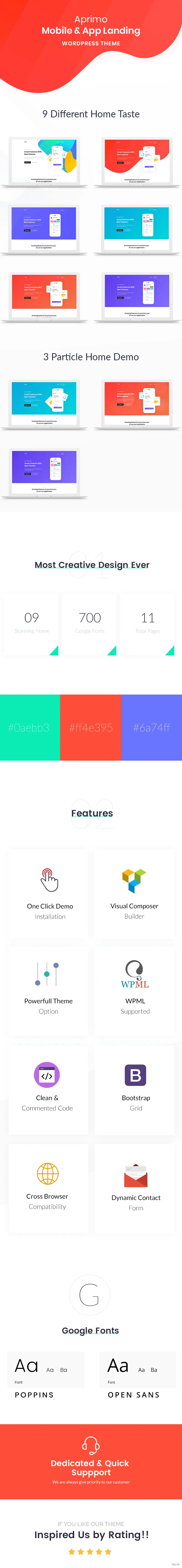 Aprimo - 移動和應(yīng)用著陸WordPress主題