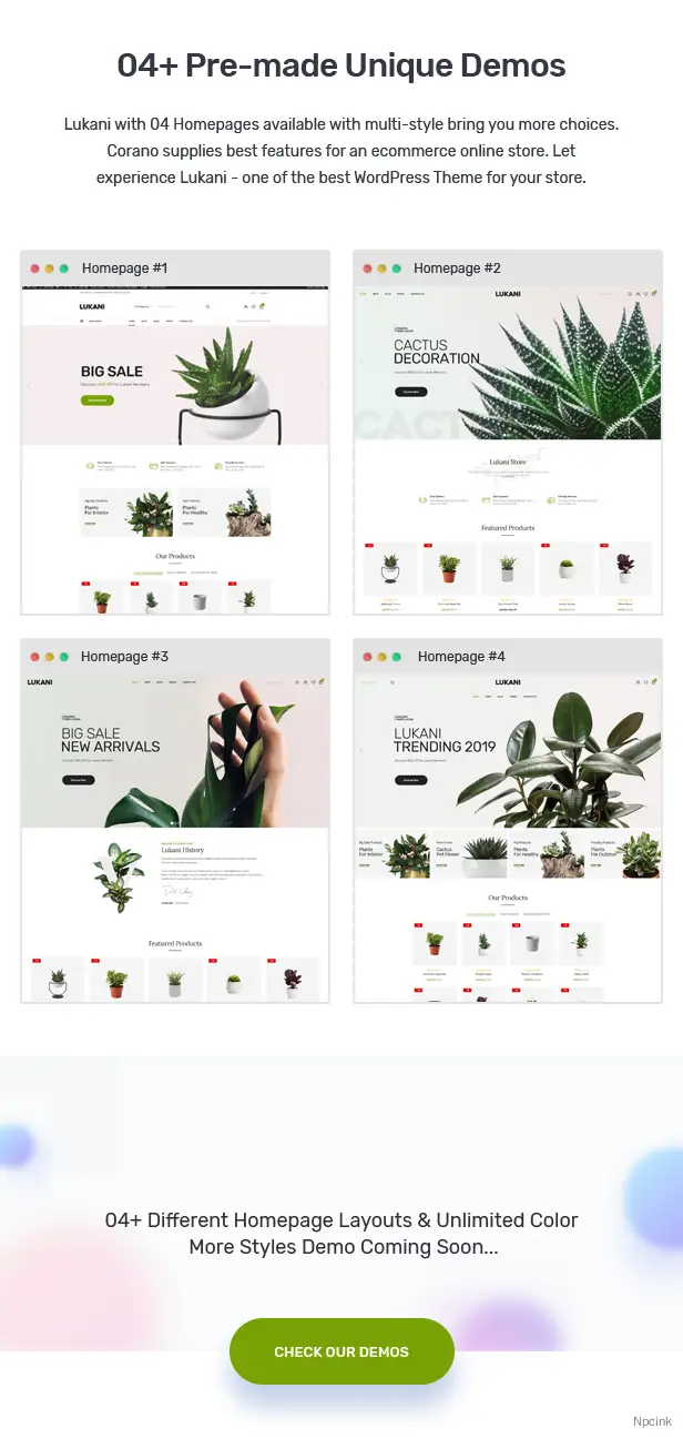 Lukani - WooCommerce WordPress的植物商店主題
