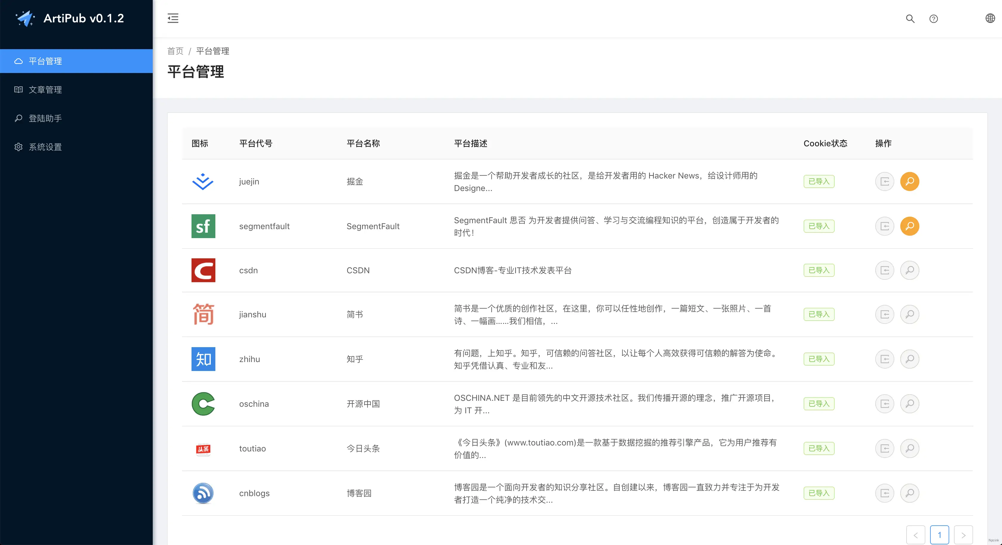 Artipub - 文章發布平臺
