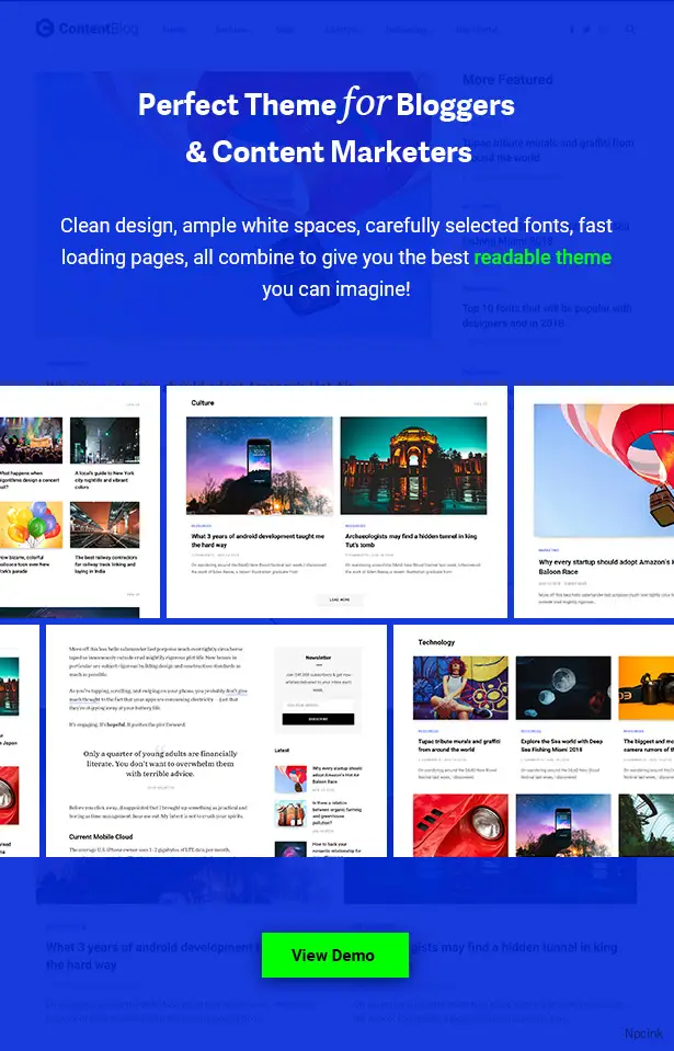 Contentberg - 內(nèi)容營銷和個人博客WordPress主題
