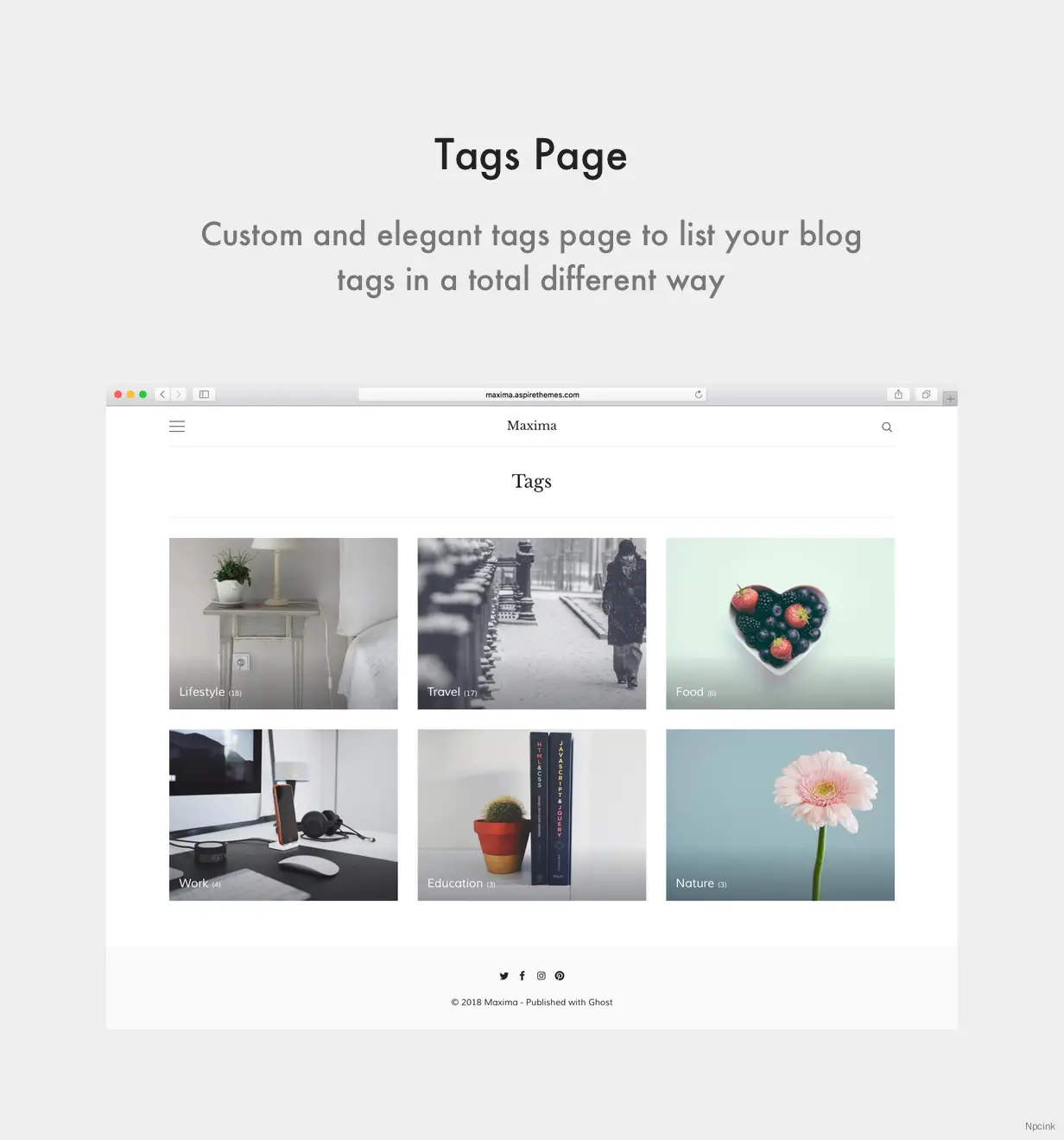 Maxima - 最小的博客和雜志Ghost CMS主題