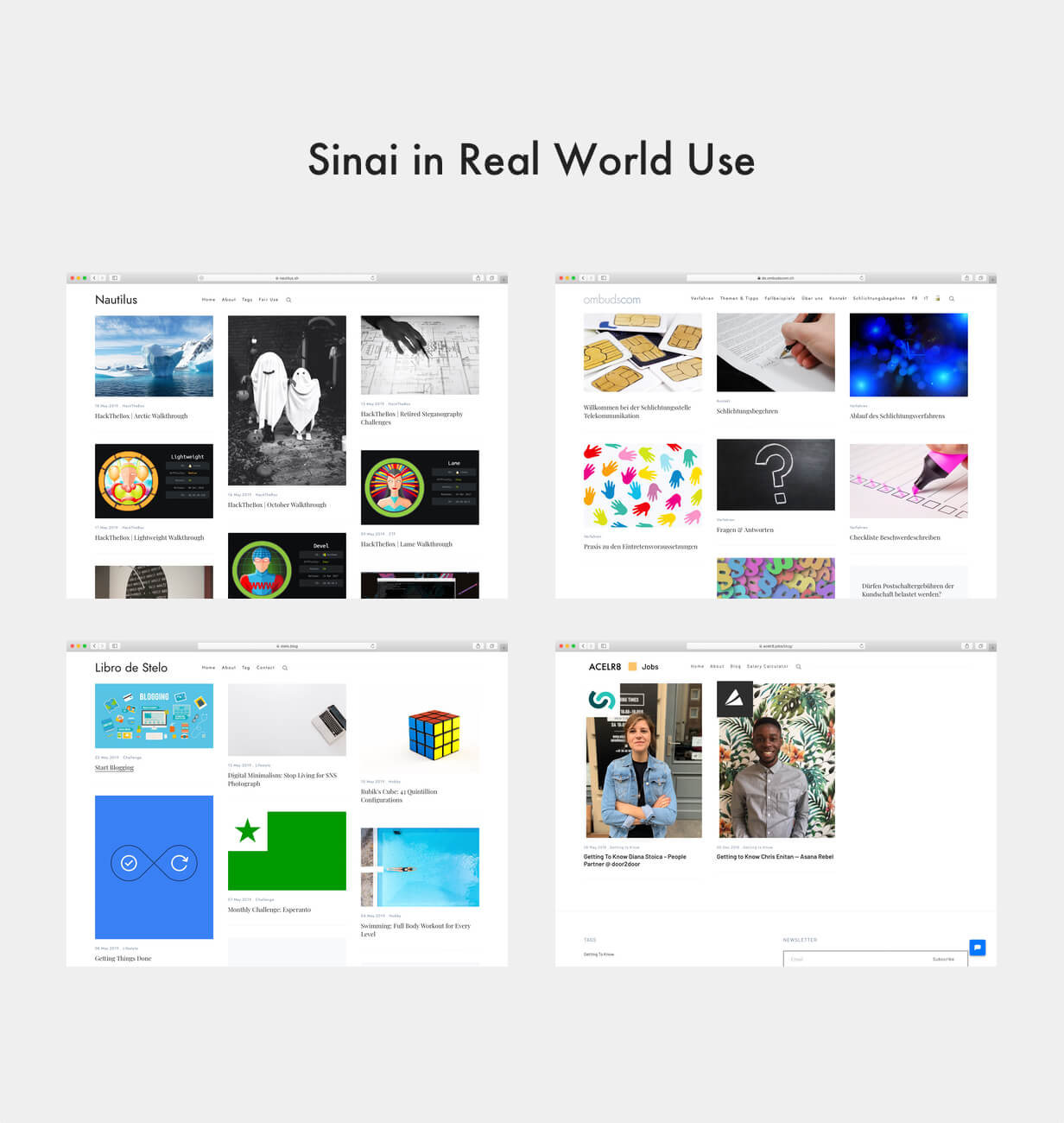 Sinai - 最小博客和雜志Ghost 3.0主題