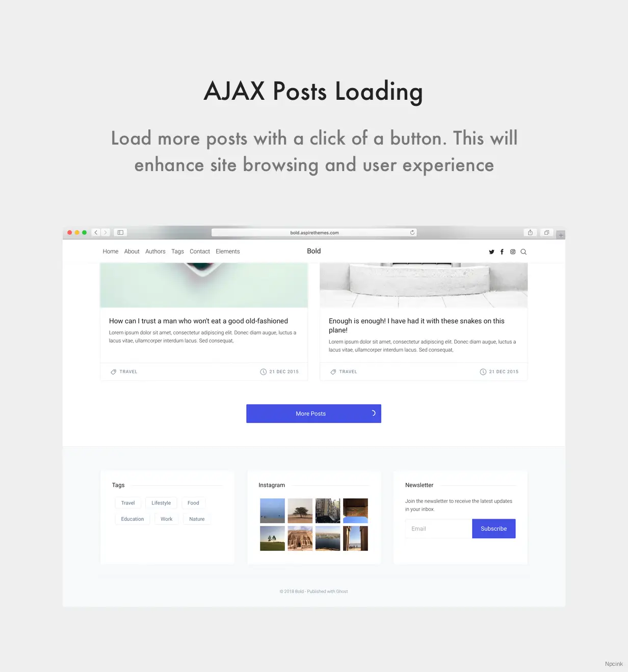 Bold - 干凈的博客和雜志Ghost主題