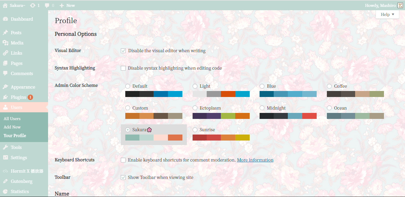 Sakura - 奇妙的WordPress博客主題