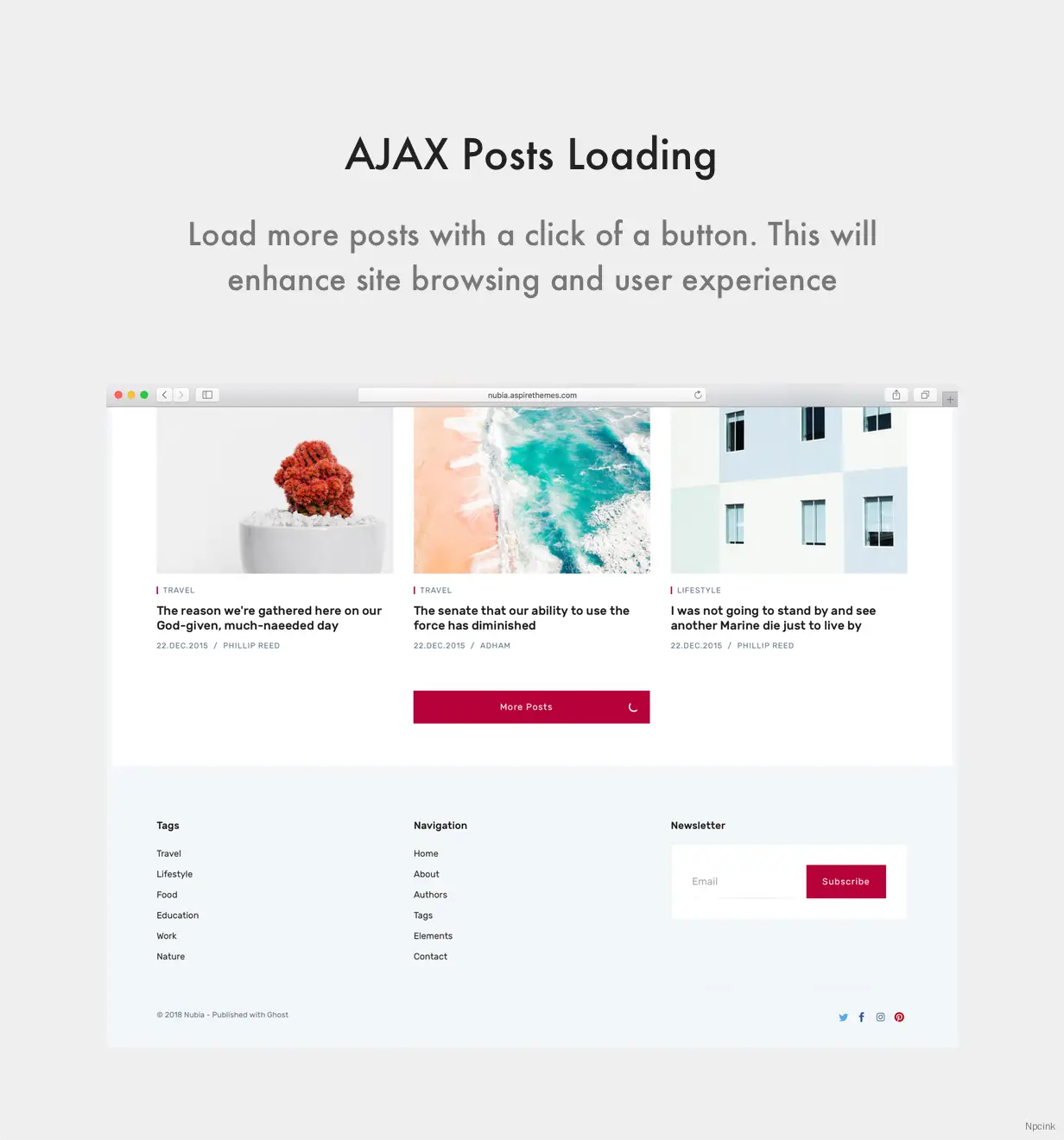 Nubia - 博客和雜志Ghost 3.0主題