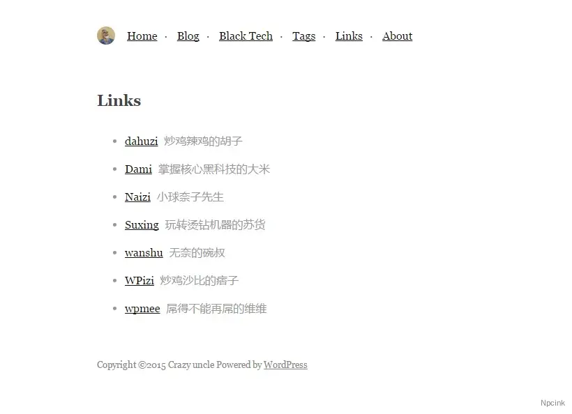 Crazy uncle - 自适应极简博客wordpress主题