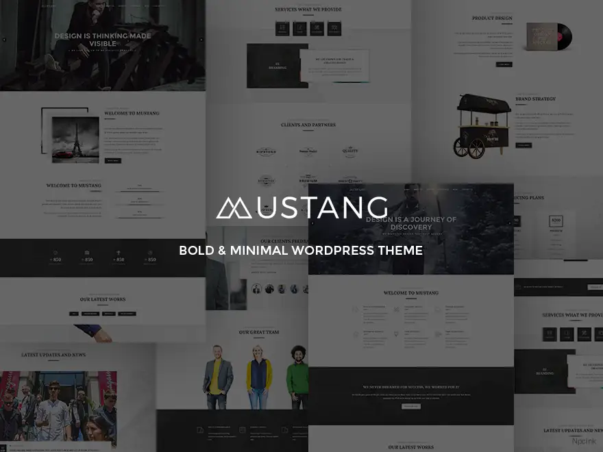 Mustang - 粗体和最小的WordPress主题