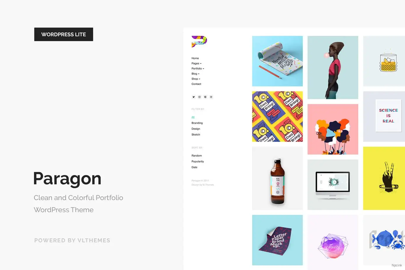 Paragon Lite - 面向自由職業者和代理商的多彩投資組合