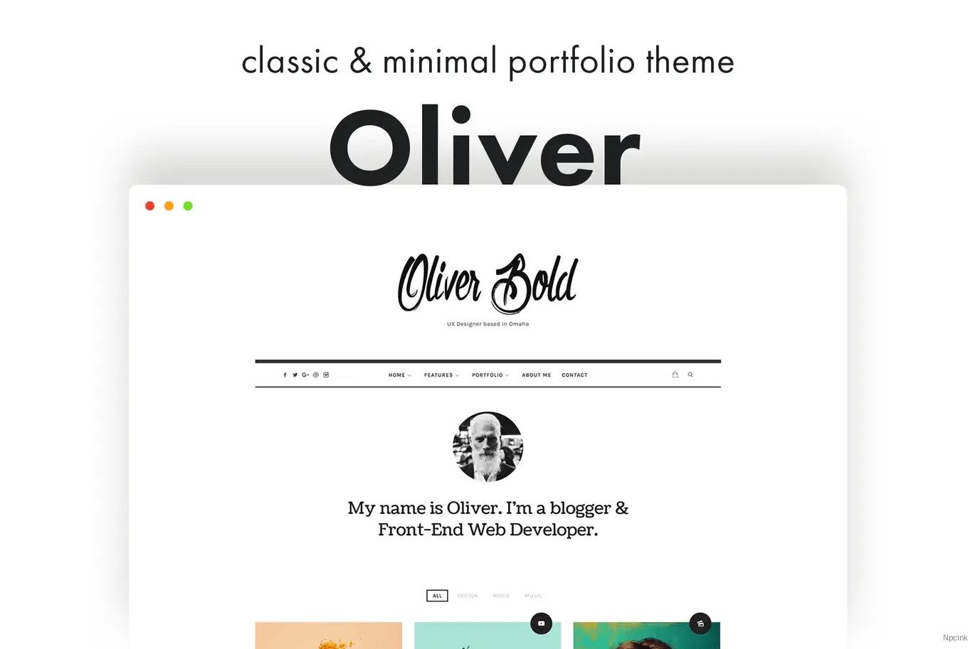 Oliver - 经典投资组合WordPress主题