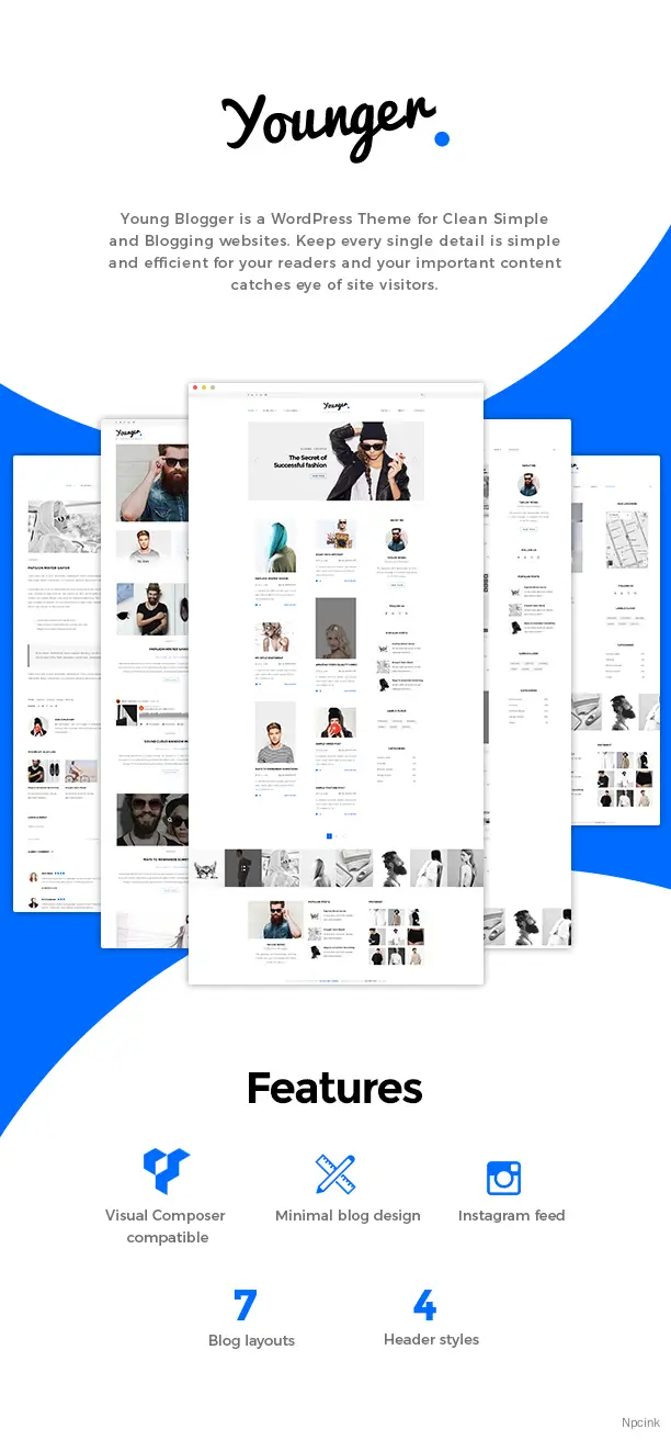 Younger Blogger - 個人博客wordpress主題