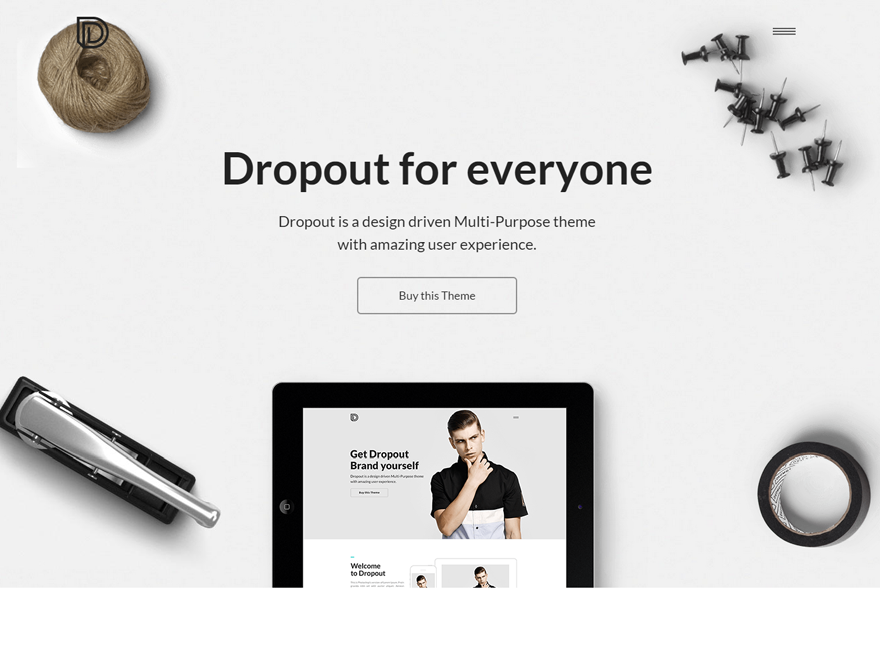 Dropout – 創意多用途wordpress主題