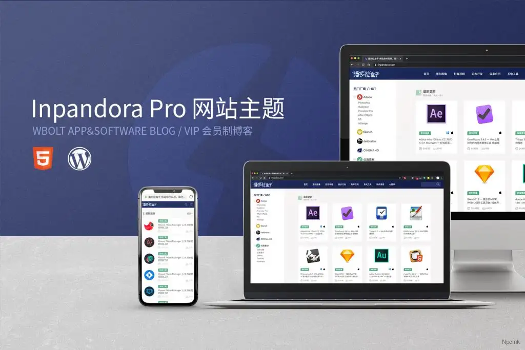 Inpandora Pro -软件下载站会员制WordPress主题