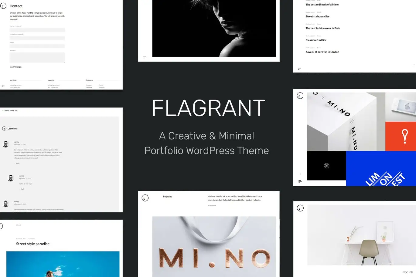 Flagrant - 创意作品集WordPress博客主题
