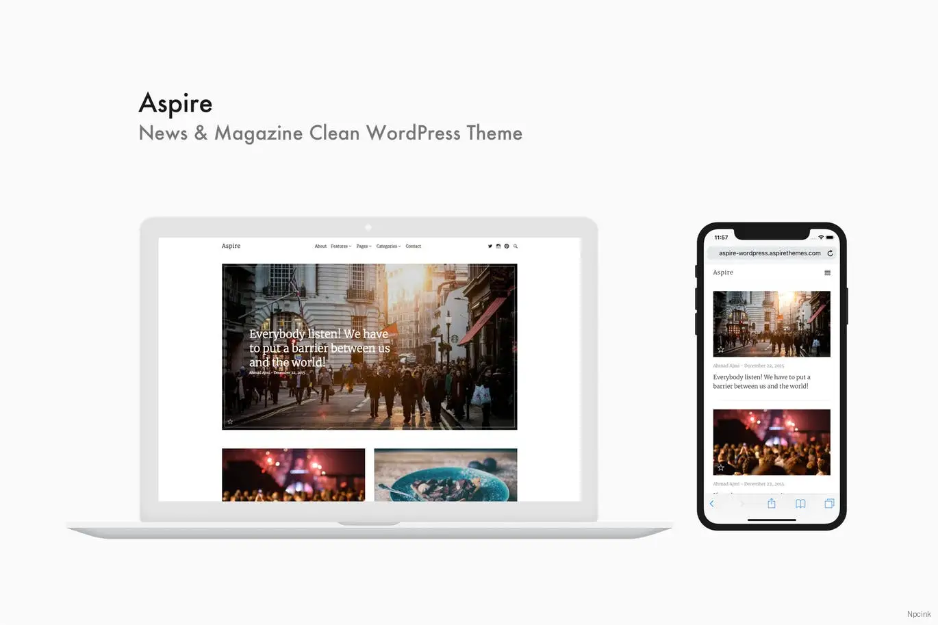 Aspire - 简洁干净的WordPress新闻杂志主题