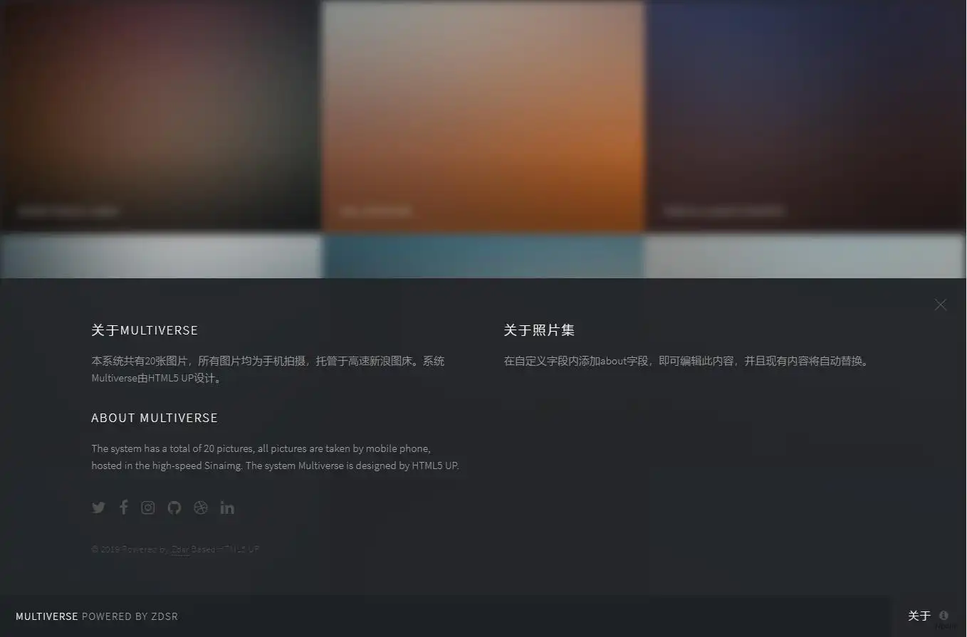 Multiverse page - Typecho相冊頁面